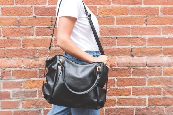 Black Leather Bag For Sale