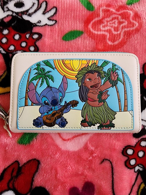 Loungefly Disney Lilo and Stitch Stained Glass Wallet Discount