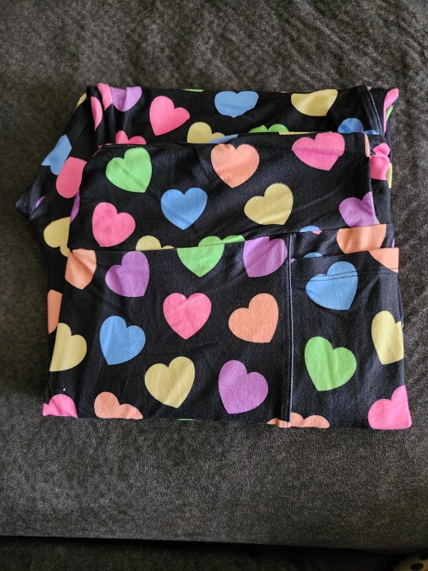 *Charlies Project Pastel Heart Leggings Fashion