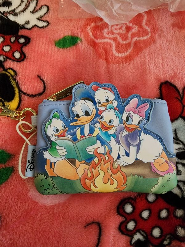 Loungefly Disney Donald and Daisy Duck with Huey, Duey and Louey Coin Purse Cheap