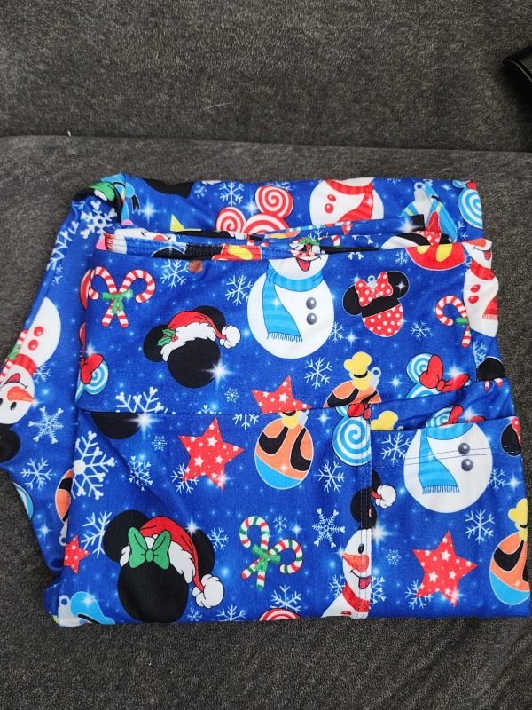 *Charlies Project Disney Mickey Mouse and Friends Holiday Christmas Leggings Fashion