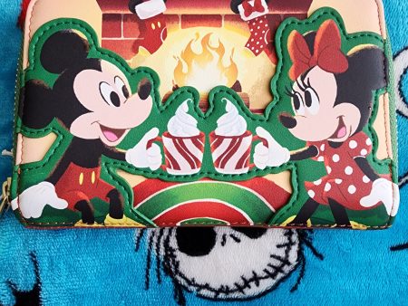 Loungefly Disney Mickey and Minnie Mouse Fireplace Wallet Online Hot Sale