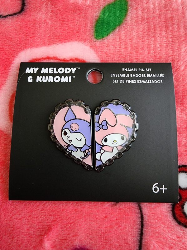 Loungefly My Melody and Kuromi Valentine s Pins For Cheap