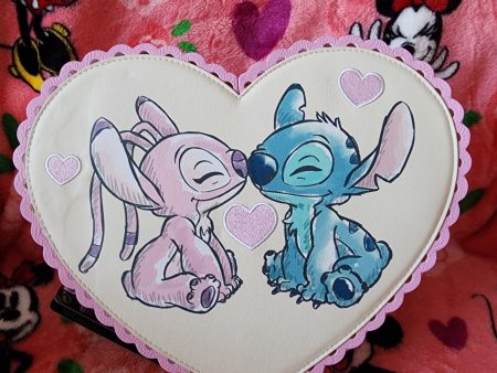 Loungefly Disney Stitch & Angel Valentine s Heart Shape Crossbody Bag Supply