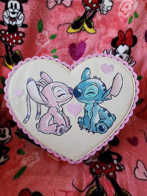 Loungefly Disney Stitch & Angel Valentine s Heart Shape Crossbody Bag Supply