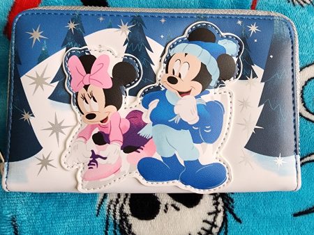 Loungefly Disney Mickey and Minnie Winter Skating Wallet Online