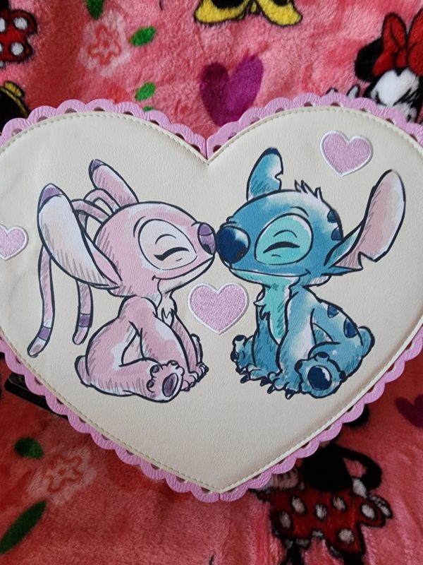 Loungefly Disney Stitch & Angel Valentine s Heart Shape Crossbody Bag Supply