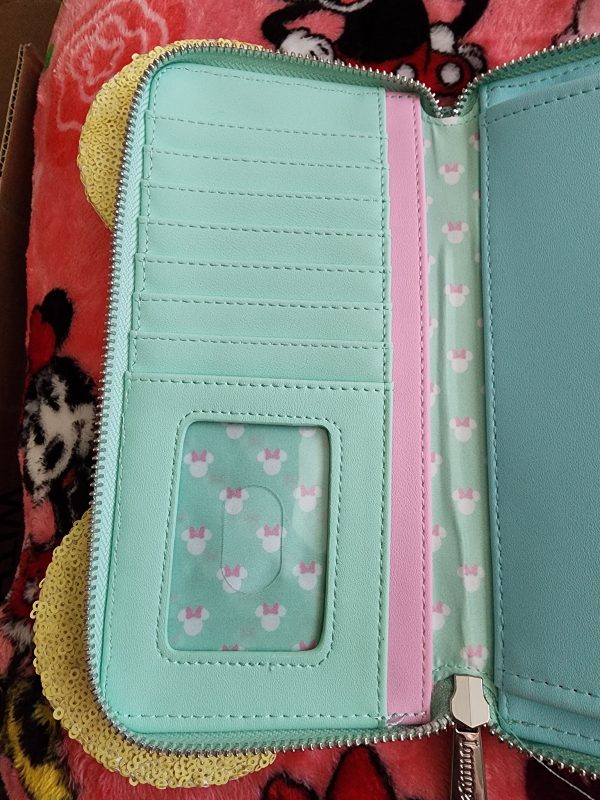 Loungefly Disney Minnie Mouse Pastel Sequined Wallet Online Hot Sale