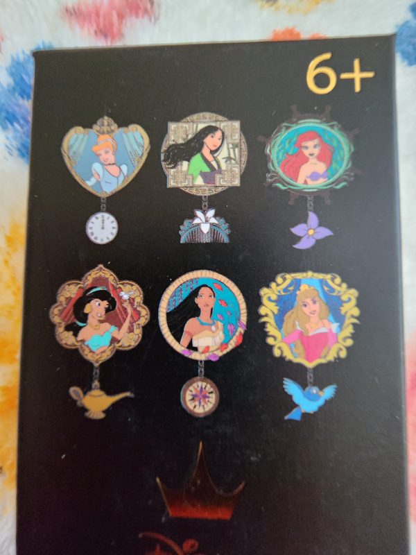 Loungefly Disney Princess Mystery Pins with hanging Charm Online now