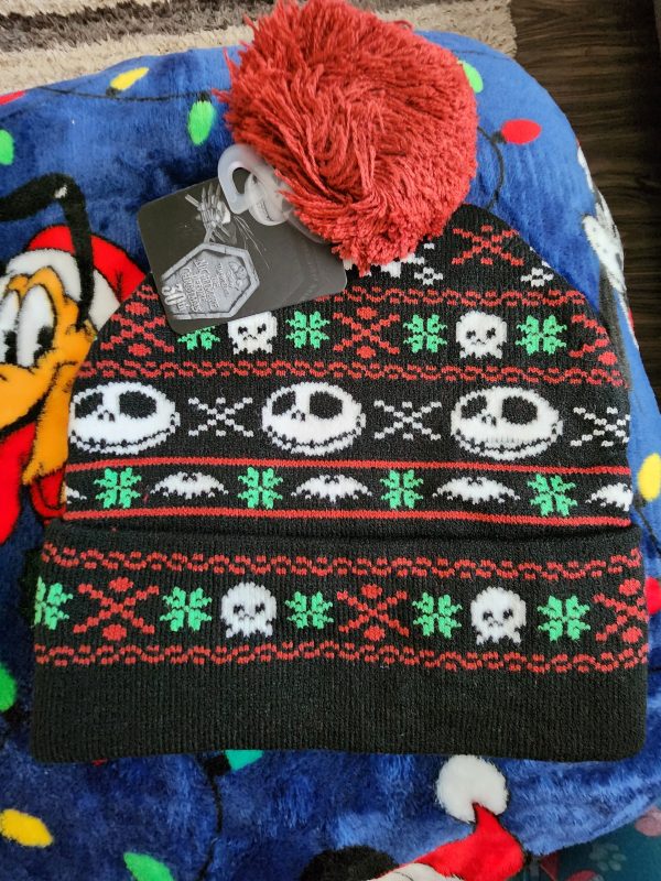 Disney Nightmare Before Christmas 30th Anniversary Ugly Sweater Beanie. Online Sale