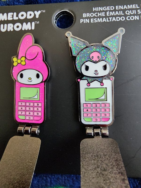 Loungefly My Melody and Kuromi Flip Phone Pin Set Online