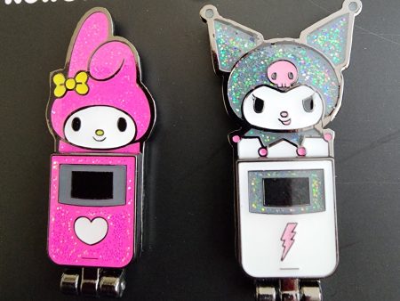 Loungefly My Melody and Kuromi Flip Phone Pin Set Online