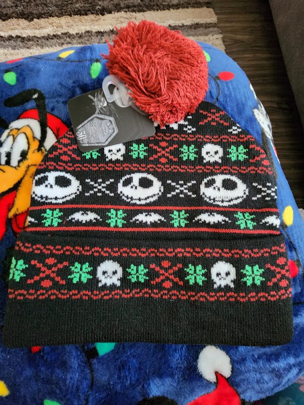 Disney Nightmare Before Christmas 30th Anniversary Ugly Sweater Beanie. Online Sale